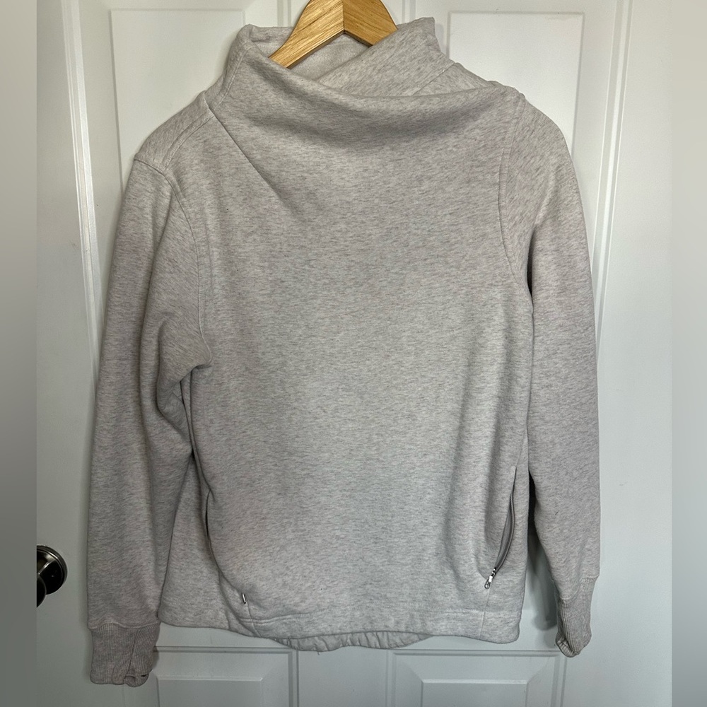 Athleta Light Gray Cowl Neck Pullover Sweater